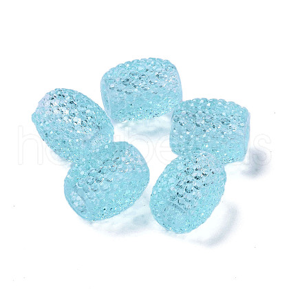 Transparent Resin European Jelly Colored Beads RESI-B025-01A-11-1