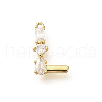 Brass Micro Pave Cubic Zirconia Pendants KK-M310-01G-12-1