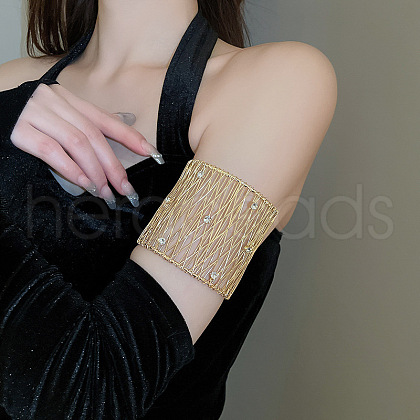 Alloy Upper Arm Open Cuff Bangles WG9CF3D-19-1