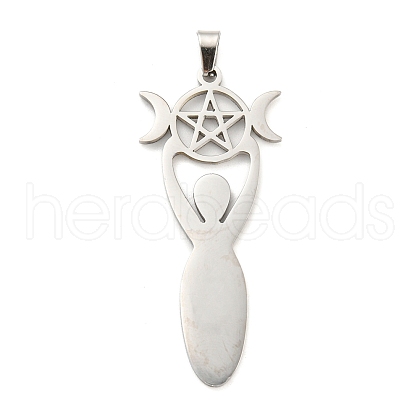 Non-Tarnish 304 Stainless Steel Pendants STAS-P330-02P-1