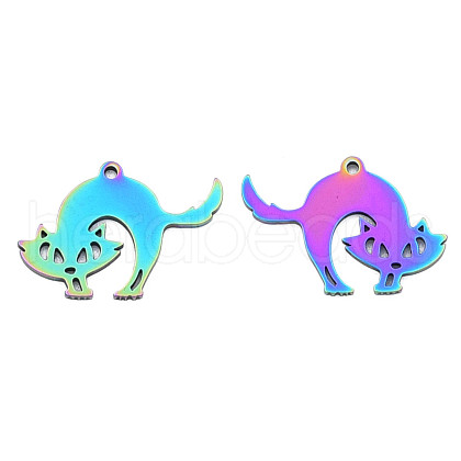 Ion Plating(IP) 201 Stainless Steel Pendants STAS-N098-083M-1