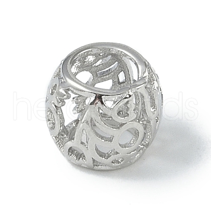 Rack Plating Brass European  Beads KK-A220-20P-1
