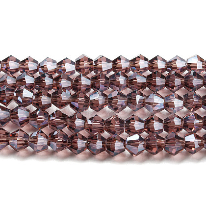 Transparent Electroplate Glass Beads Strands EGLA-A039-T4mm-A05-1