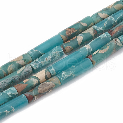 Chips Synthetic Aqua Terra Jasper Beads Strands G-S322-005A-1-1