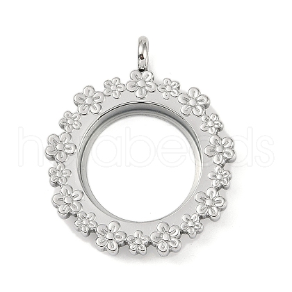 304 Stainless Stee Locket Pendants STAS-S132-03P-1