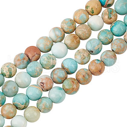 Olycraft Natural Imperial Jasper Beads Strands G-OC0004-92A-1