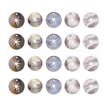 Black Lip Shell Pendants SHEL-S274-77-1