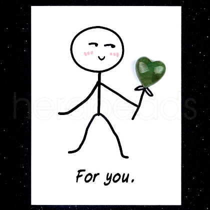 Natural Green Aventurine Heart Display Decorations PW-WGB97A3-01-1