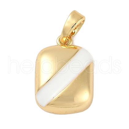 Brass Enamel Pendants KK-P283-28B-G-1