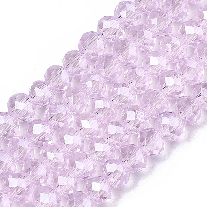 Electroplate Glass Beads Strands EGLA-A034-T10mm-A22-1