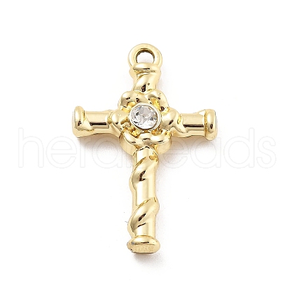 Alloy Rhinestone Pendants FIND-U026-23G-1