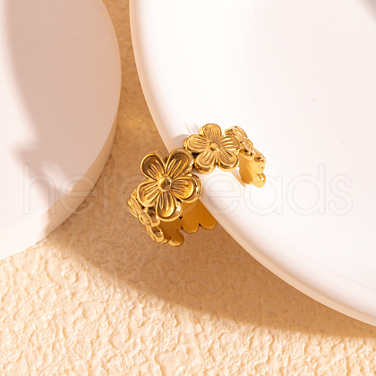 Stainless Steel Open Cuff Rings for Women XH6770-1
