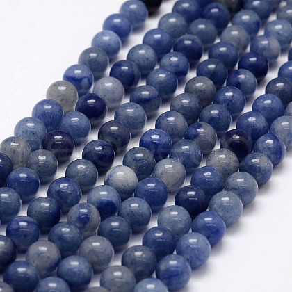 Natural Blue Aventurine Beads Strands X-G-F380-10mm-1