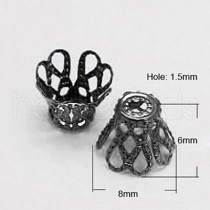 Iron Bead Caps IFIN-D042-8x6-B-1