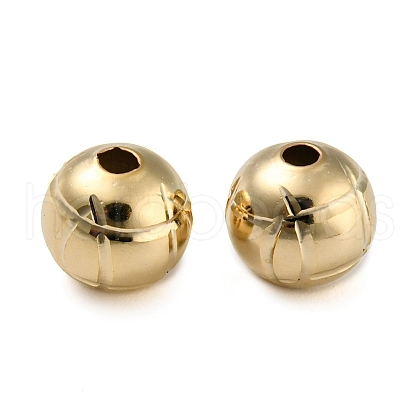 Rack Plating Eco-friendly Brass Beads KK-M257-19A-G-1