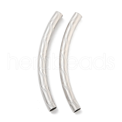 Brass Curved Tube Beads KK-B120-01G-P-1