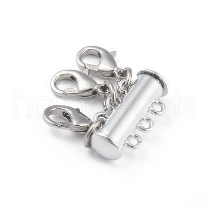Alloy Magnetic Slide Lock Clasps PALLOY-YW0001-17P-1