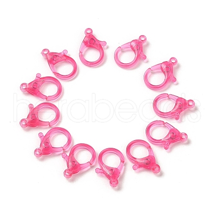 Transparent Plastic Lobster CLaw Clasps KY-H005-A12-1