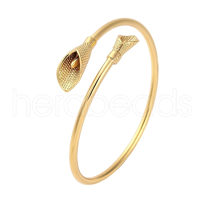 Brass Open Cuff Bangles for Women KK-S404-01G-1
