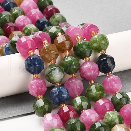 Natural Dyed White Jade Beads Strands G-F753-04-1