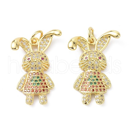 Brass Micro Pave Cubic Zirconia Pendant ZIRC-C021-28G-1