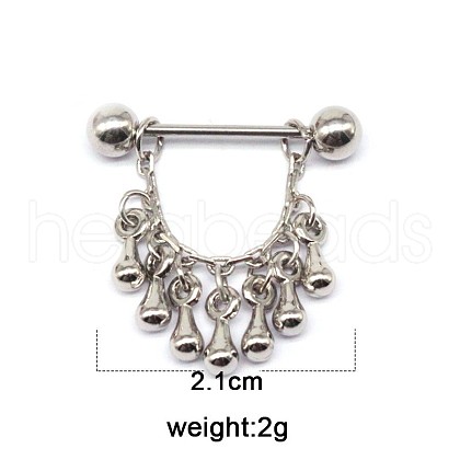 316L Surgical Stainless Steel Nipple Stirrup WGDEB45-08-1