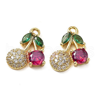 Brass Micro Pave Cubic Zirconia Pendants KK-P290-02B-G01-1