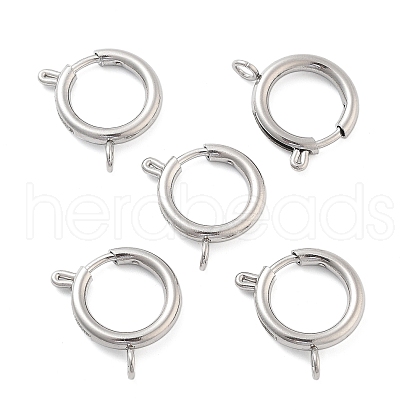 Non-Tarnish 304 Stainless Steel Spring Ring Clasps STAS-E104-09C-P-1