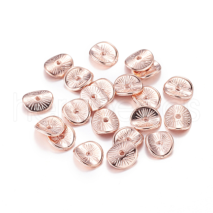 Tibetan Style Alloy Wavy Spacer Beads TIBEP-A11067-RG-FF-1