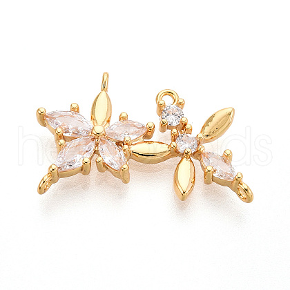 Brass Micro Pave Cubic Zirconia Chandelier Components Links KK-N263-36G-1