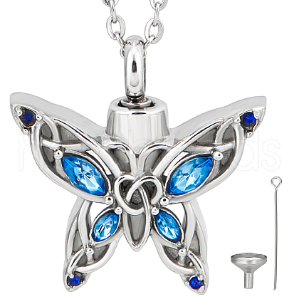 CREATCABIN Stainless Steel Urn Ashes Necklace NJEW-CN0001-05A-1