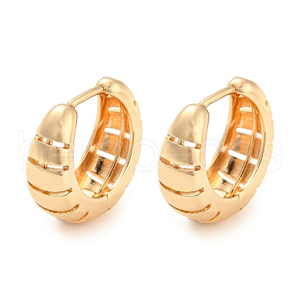 Rack Plating Brass Thick Hoop Earrings for Women EJEW-G363-07KCG-1