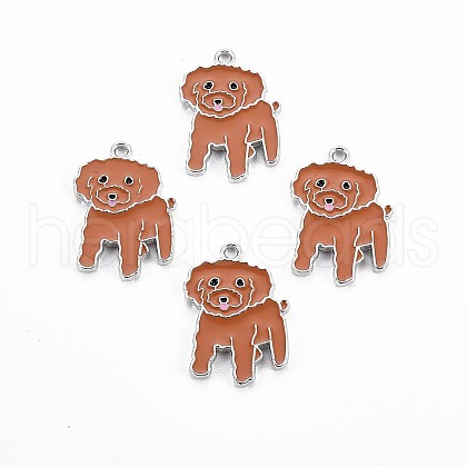 Rack Plating Alloy Enamel Pendants PALLOY-T075-164-1