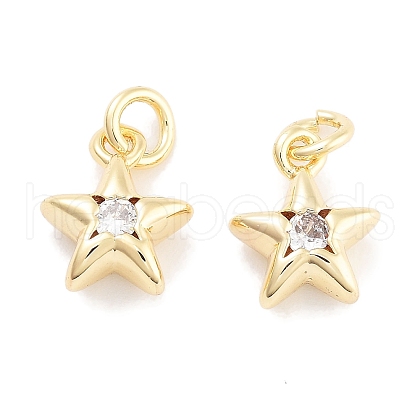 Brass with Cubic Zirconia Pendant KK-P271-38A-01G-1