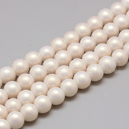 Glass Pearl Beads Strands DGLA-S115-8mm-K42-1