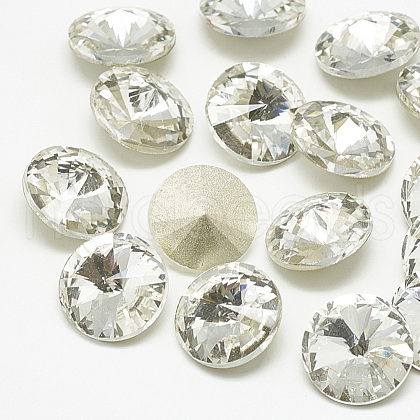 Pointed Back Glass Rhinestone Cabochons RGLA-T086-14mm-01-1