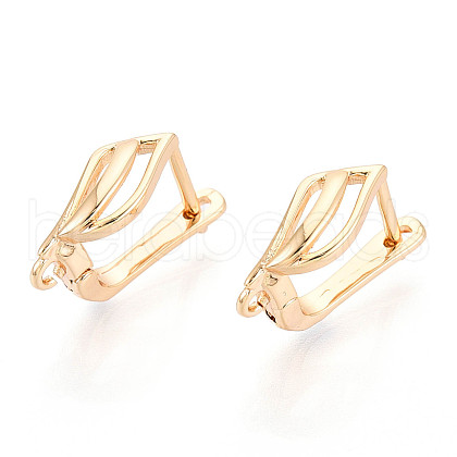 Brass Hoop Earring Findings KK-N267-28G-1