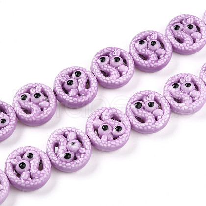 Handmade Porcelain Bead Strands PORC-N011-01C-1