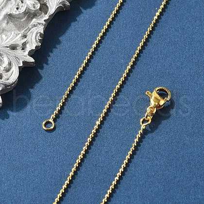 Brass Ball Chain Necklaces MAK-L009-06G-1