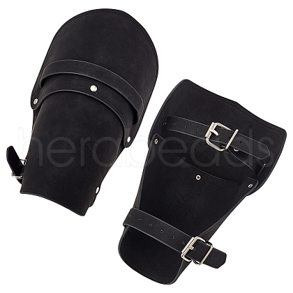 AHADERMAKER 2Pcs Adjustable Cowhide Cord Bracelets Set BJEW-GA0001-11-1