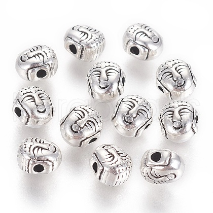 Tibetan Style Alloy Beads TIBEB-60018-AS-FF-1