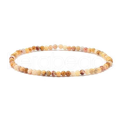 Mini Natural Crazy Agate Beaded Stretch Bracelets BJEW-JB07669-03-1