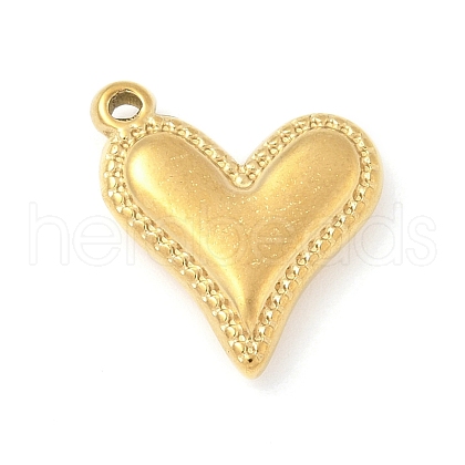 304 Stainless Steel Heart Pendants STAS-R162-01G-01-1