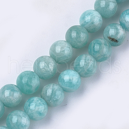 Natural Amazonite Beads Strands X-G-S333-8mm-022-1