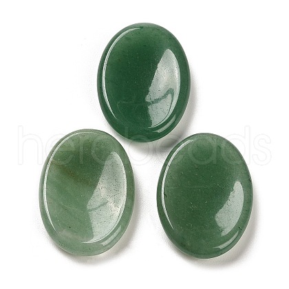 Mother's Day Gifts Natural Green Aventurine Oval Worry Stone G-R487-01G-1