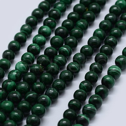 Natural Malachite Beads Strands G-F571-27AB2-5mm-1