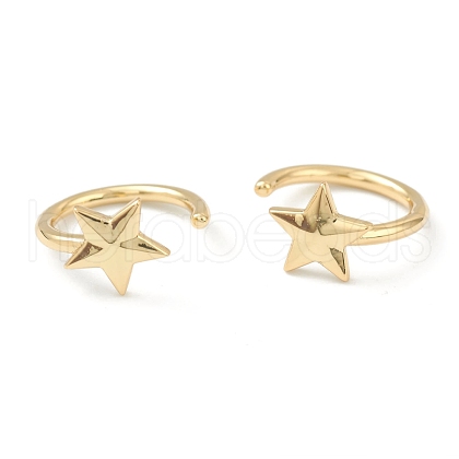 Brass Cuff Earrings EJEW-L234-032G-1