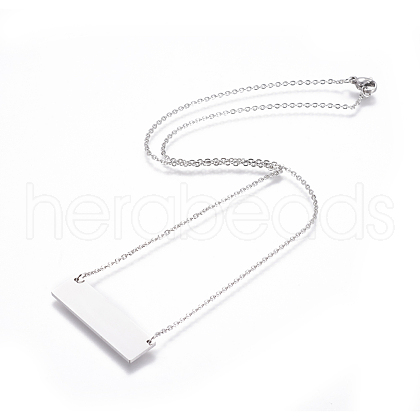 304 Stainless Steel Pendant Necklaces NJEW-E141-20P-1