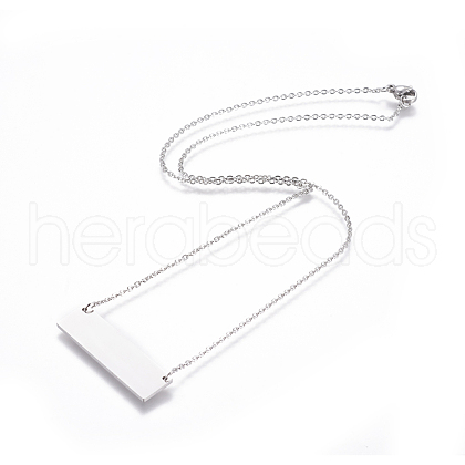 Non-Tarnish 304 Stainless Steel Pendant Necklaces NJEW-E141-20P-1