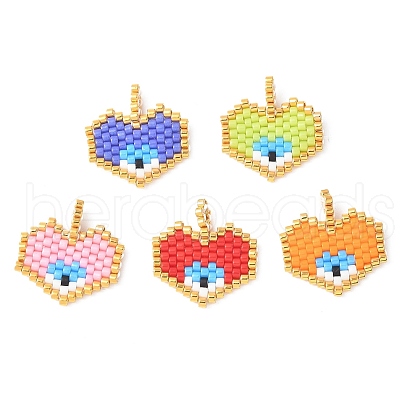 Handmade Loom Pattern MIYUKI Glass Seed Beads PALLOY-MZ00606-1